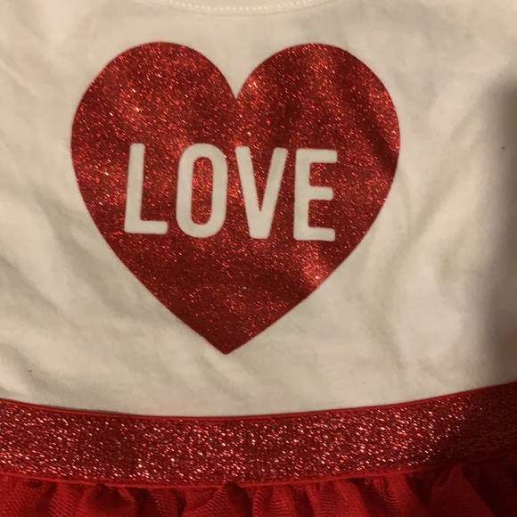 Sparkly Red & White Tutu Dress Baby Girl - Picture 3 of 5